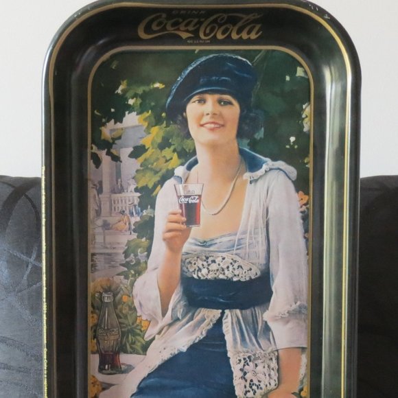 Vintage 1973 Coca-Cola Coke Rectangle Metal Serving Tray 1921 Advertisement - Picture 1 of 3